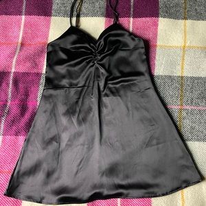 Foxblood - NEW Little Black Satin Slip Dress - Large